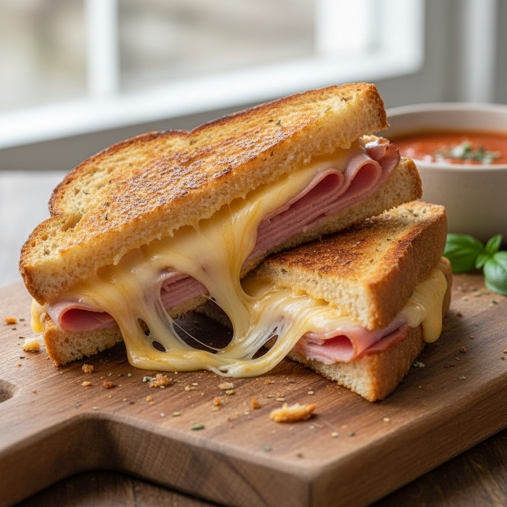Sándwich de jamón y queso