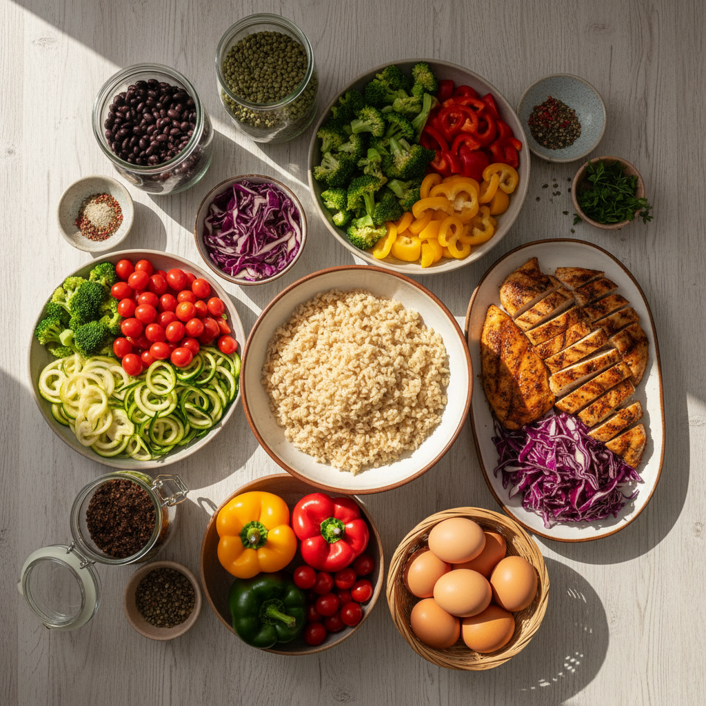 Ingredientes para meal prep
