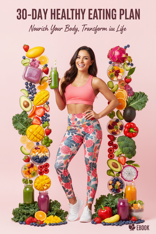 Mujer activa y saludable con alimentos nutritivos